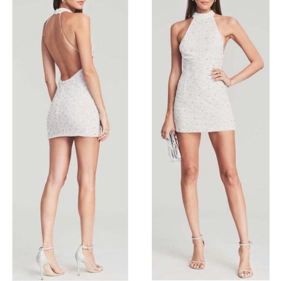 Retrofete Olivia Crystal Embellished White Mini Dress Size XXL - Picture 1 of 12